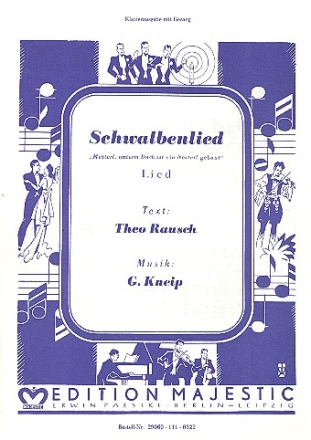 Schwalbenlied fr Gesang und Klavier Einzelausgabe