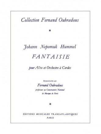 Fantaisie pour alto et orchestre  cordes pour alto et piano
