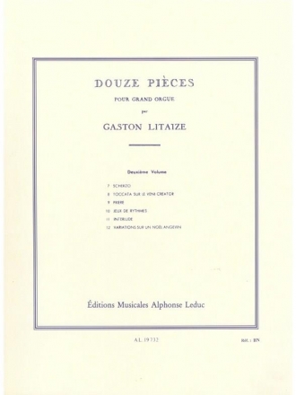 12 pices vol.2 (nos.7-12) pour grand orgue