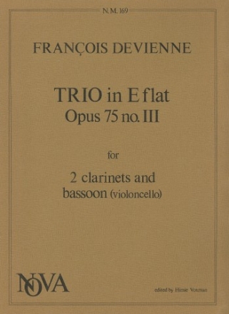 Trio E flat major op.75,3 for 2 clarinets and bassoon (vc)