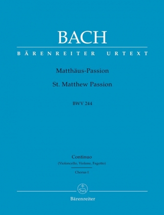 Matthus-Passion BWV244  Continuo Chorus 1 (Cello/Ba/Fagott)