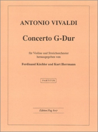 Concerto G-Dur RV310 fr Violine und Streichorchester Partitur