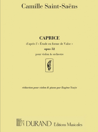 Caprice op.52 d'aprs l'tude en forme de valse pour violon et orchestre pour violon et piano