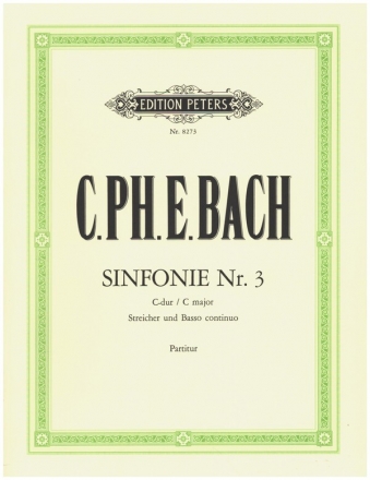 Sinfonie Nr.3 C-Dur WQ182,3 fr Streicher und Bc Partitur