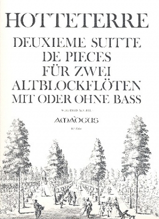 Deuxime Suitte de Pices  deux dessus op.6 fr 2 Altblockflten mit oder ohne Ba