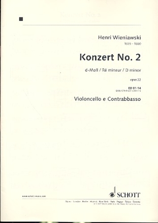 Konzert d-Moll Nr.2 op.22 fr Violine und Orchester Cello / Bass