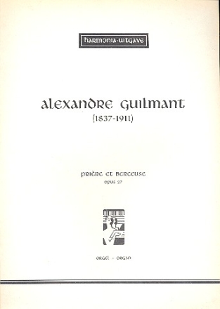 Prire et berceuse op.27 pour orgue