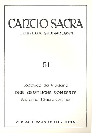 Drei geistliche Konzerte fr Sopran und Bc