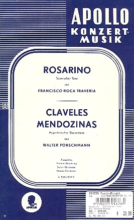 Rosarino: Spanischer Tanz fr Salonorchester Partitur und Stimmen