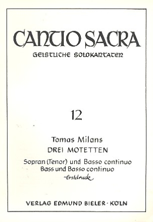 3 Motetten fr Sopran und Bc