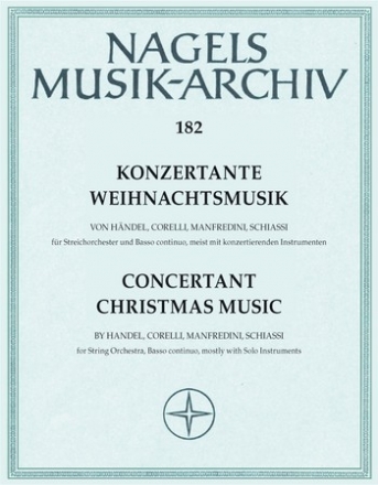 Konzertante Weihnachtsmusik fr Soloinstrumente, Streicher und Bc Partitur