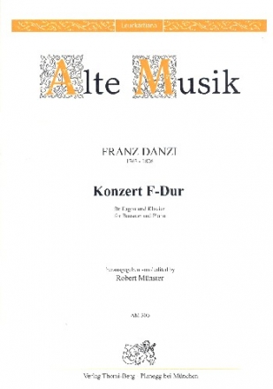 Konzert F-Dur  für Fagott und Orchester für Fagott und Klavier