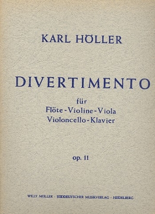 Divertimento op.11 fr Flte, Violine, Viola, Violoncello und Klavier Partitur und 4 Stimmen