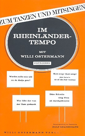 Im Rheinlndertempo mit Willi Ostermann: Potpourri fr Salonorchester