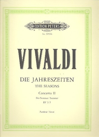 Konzert g-Moll RV315 op.8,2 'Der Sommer' für Violine und Streicher Partitur (= Cembalo)