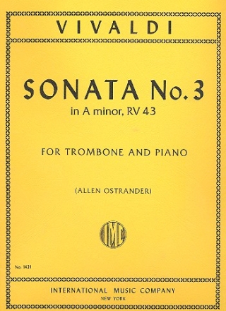 Sonata a minor no.3 for trombone and piano