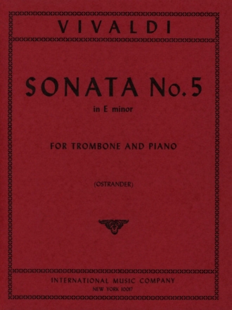 Sonata e minor no.5 for trombone and piano OSTRANDER, A., ED.