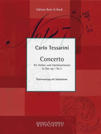 Concerto G-Dur op.1,3 für Violine und Streichorchester Klavierauszug für Violine und Klavier