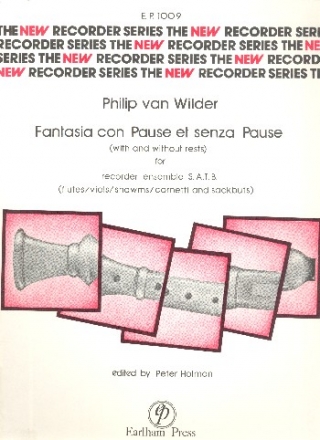 Fantasia con pause et senza pause for recorder ensemble (SATB) score and 4 parts