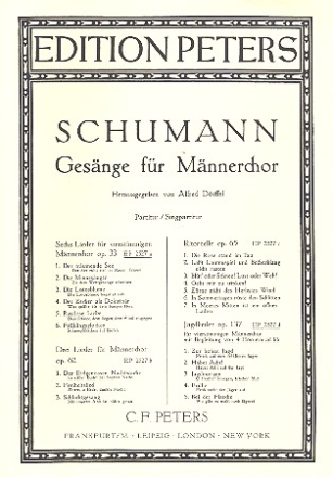 6 Lieder op.33 fr Mnnerchor a cappella Partitur