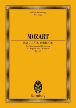 Exsultate, jubilate motet for soprano and instruments study score (la)