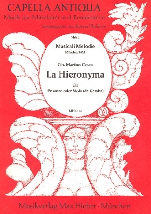 La Hieronyma für Posaune oder Viola da gamba mit Bc