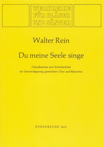 Du meine Seele singe fr gem Chor, 2 Trompeten und 2 Posaunen,  Partitur