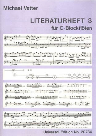 Blockfltenschule - Literaturheft Band 3 fr C-Blockflte
