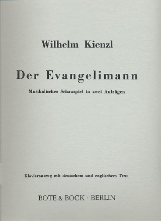 Der Evangelimann  Klavierauszug (dt/en)