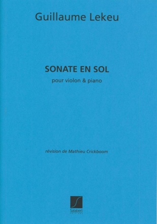 Sonate en sol majeur pour violon et piano