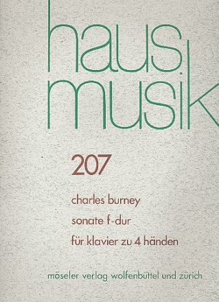Sonate F-Dur fr Klavier zu 4 Hnden