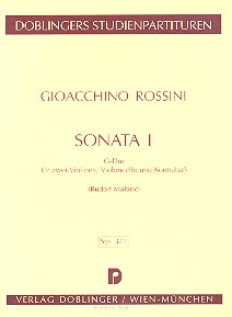 Sonate G-Dur Nr.1 fr Streicher Studienpartitur
