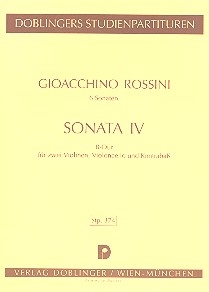 Sonate B-Dur Nr.4 fr Streicher Studienpartitur