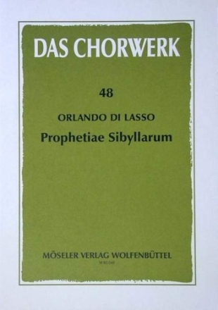 Prophetiae sibyllarum 13 Motetten fr gem Chor Partitur (la/dt)