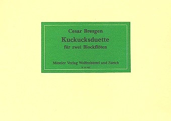 Kuckucksduette fr 2 Blockflten Spielpartitur