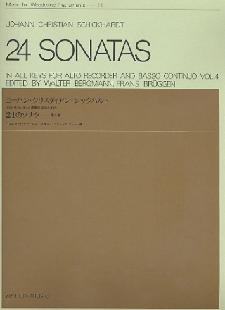 24 Sonatas in all Keys vol. 4 for alto recorder and piano