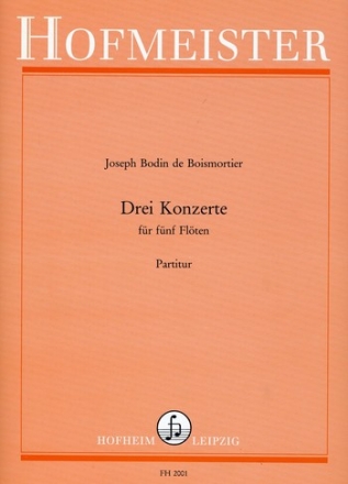 3 Konzerte fr 5 Flten Partitur