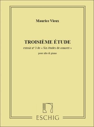 tude de concert sol majeur no.3 pour alto et piano