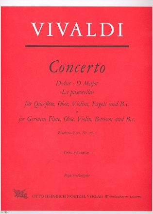Concerto D-Dur RV95 fr Flte, Oboe, Violine, Fagott und Bc Partitur und 5 Stimmen