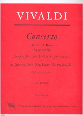 Concerto D-Dur RV95  fr Flte, Oboe, Violine, Fagott und Bc Partitur und 5 Stimmen