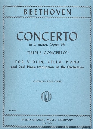 Concerto c major op.56 for piano trio and orchestra for violin, cello and 2 pianos