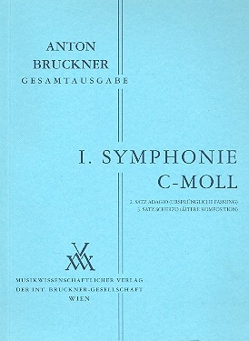 Sinfonie c-Moll Nr.1 Ursprüngliches Adagio (2.) u. 3. Satz für Orchester Studienpartitur