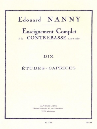 10 tudes-caprices pour contrebasse  4 et 5 cordes