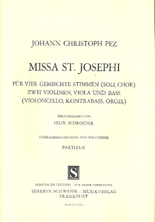 Missa St. Josephi fr gem Chor und Orchester Partitur