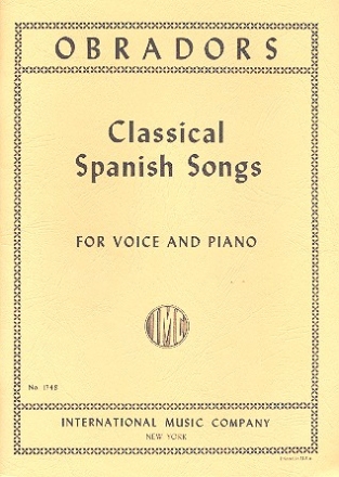 Classical Spanish Songs for voice and piano (sp/en)