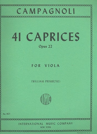 41 Caprices op.22 for viola