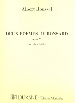 2 pomes de Ronsard op.26 pour chant et flte