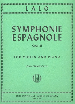 Symphonie espagnole op.21 for violin and piano