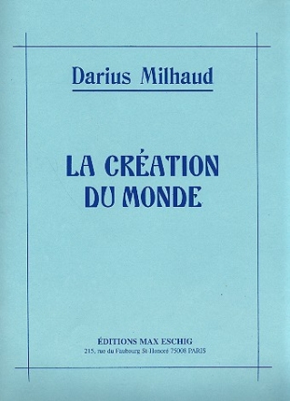 La creation du monde op.81a pour piano a 4 mains