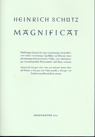 Magnificat SWV468 fr 5 Chre Partitur 3 Vokalchoere (2adlib), 2 instr.ch.